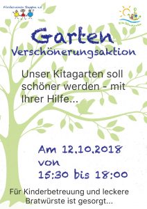 Kita-Garten Verschönerungsaktion 2018 - Steppke e.V.